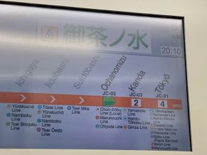 電車内の路線図